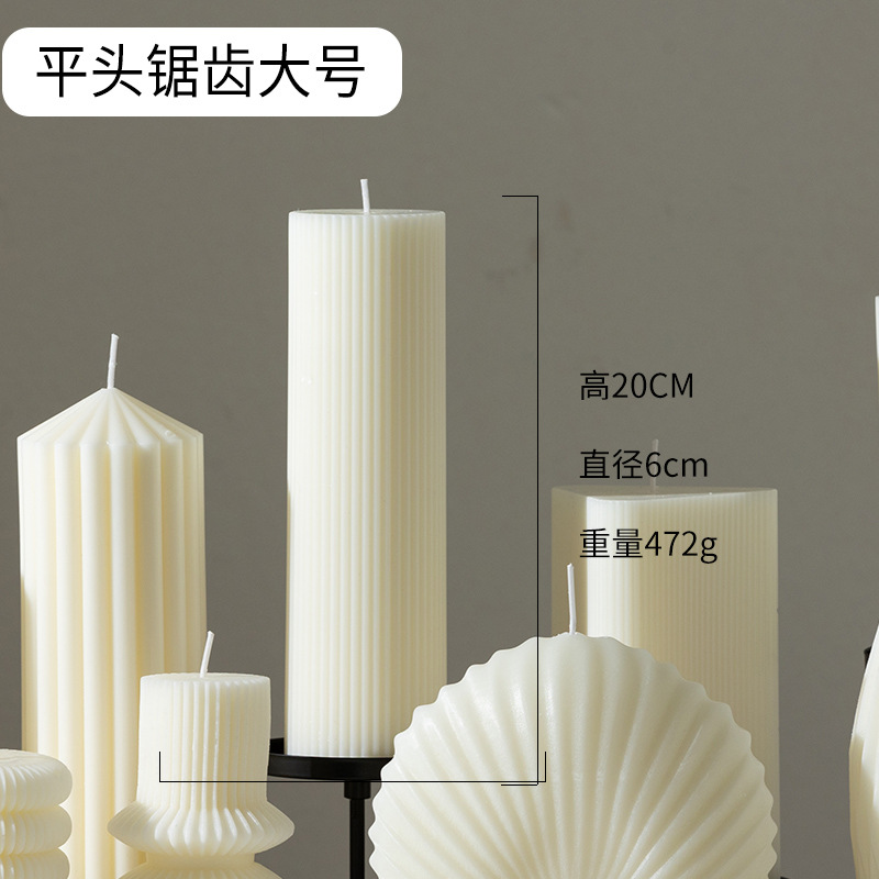 40 velas de aromaterapia de arte de estilo nórdico, modelos calientes, líneas hechas a mano, velas creativas geométricas blancas