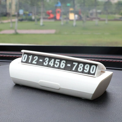 Car temporary parking number Nömrəli dayanma kartı - classic-white-1-pack