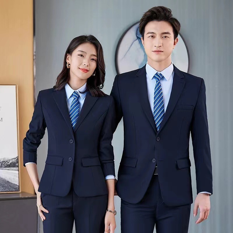 navy blue coat trousers shirt