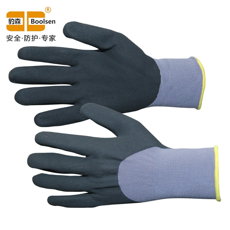 Оптовая Продажа с фабрики, прямая продажа, 15-контактный нейлон, спандекс, полуподвесные матовые защитные садовые теплые дышащие перчатки