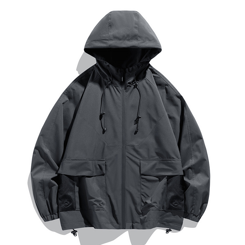 2024 chaqueta con capucha al aire libre chaqueta de alpinismo de tres pruebas más tamaño chaqueta de estilo de Hong Kong transmisión en vivo al por mayor