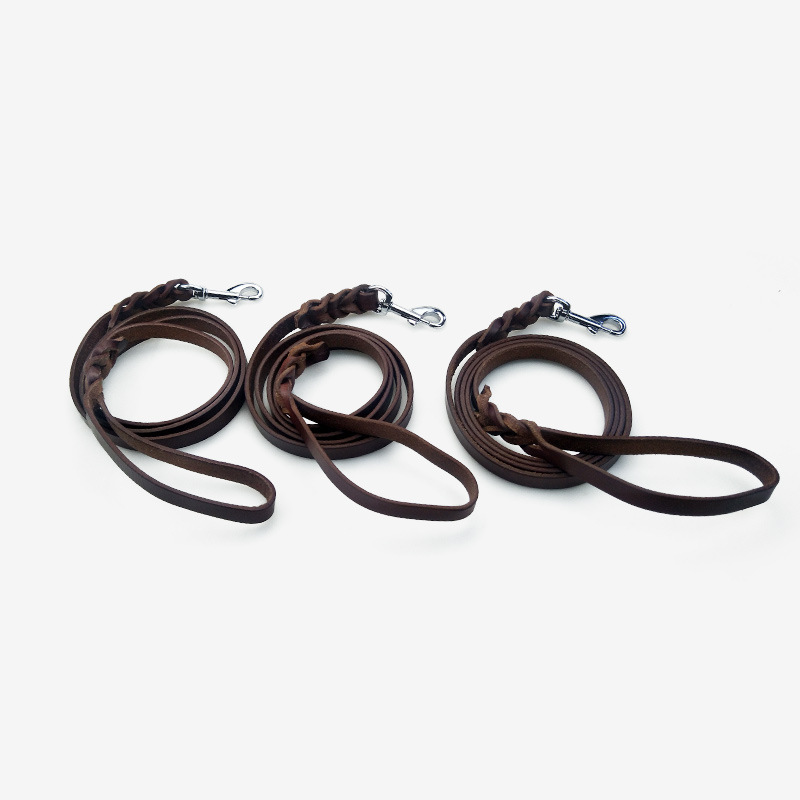Productos para mascotas transfronterizos amazonas de pastoreo cuerdas de tracción de piel de vaca correa de tracción de perros tejida a mano correa de tracción extra larga