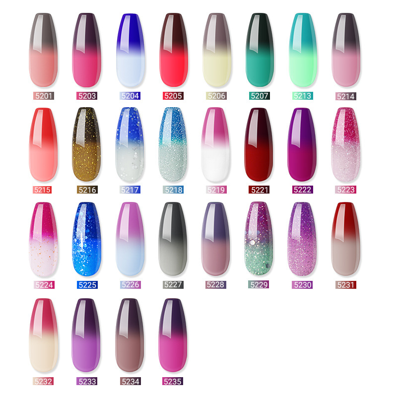 multicoloured nail polish for manicure for nails