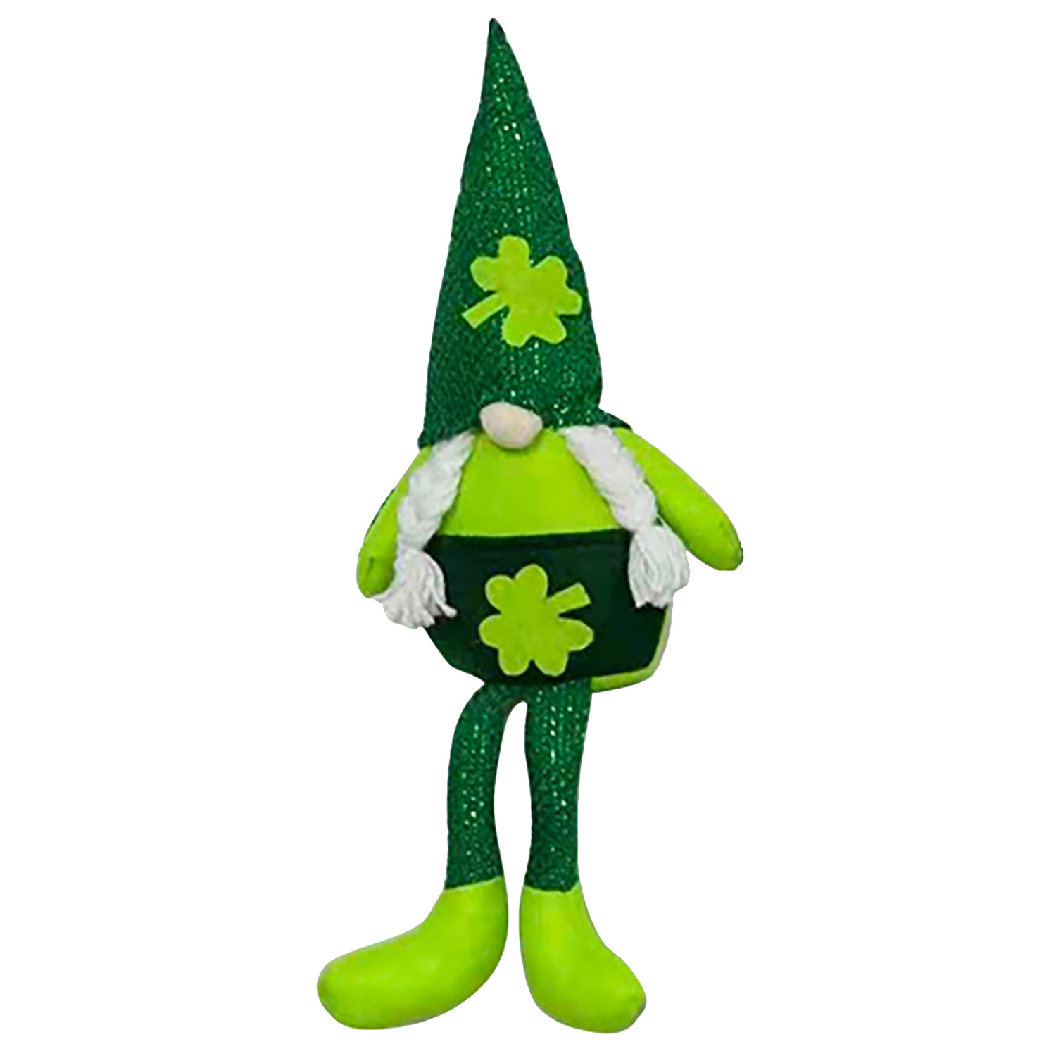 Nuevas decoraciones transfronterizas del Día de San Patricio Irish Festival muñeca sin rostro Green Leaf Festival Trébol adornos