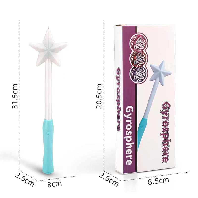 Transfronterizos con el mismo tipo de bolas de inducción mágicas OVNIS brillarán bolas mágicas de tecnología negra de dedos giroscópicos juguetes de descompresión