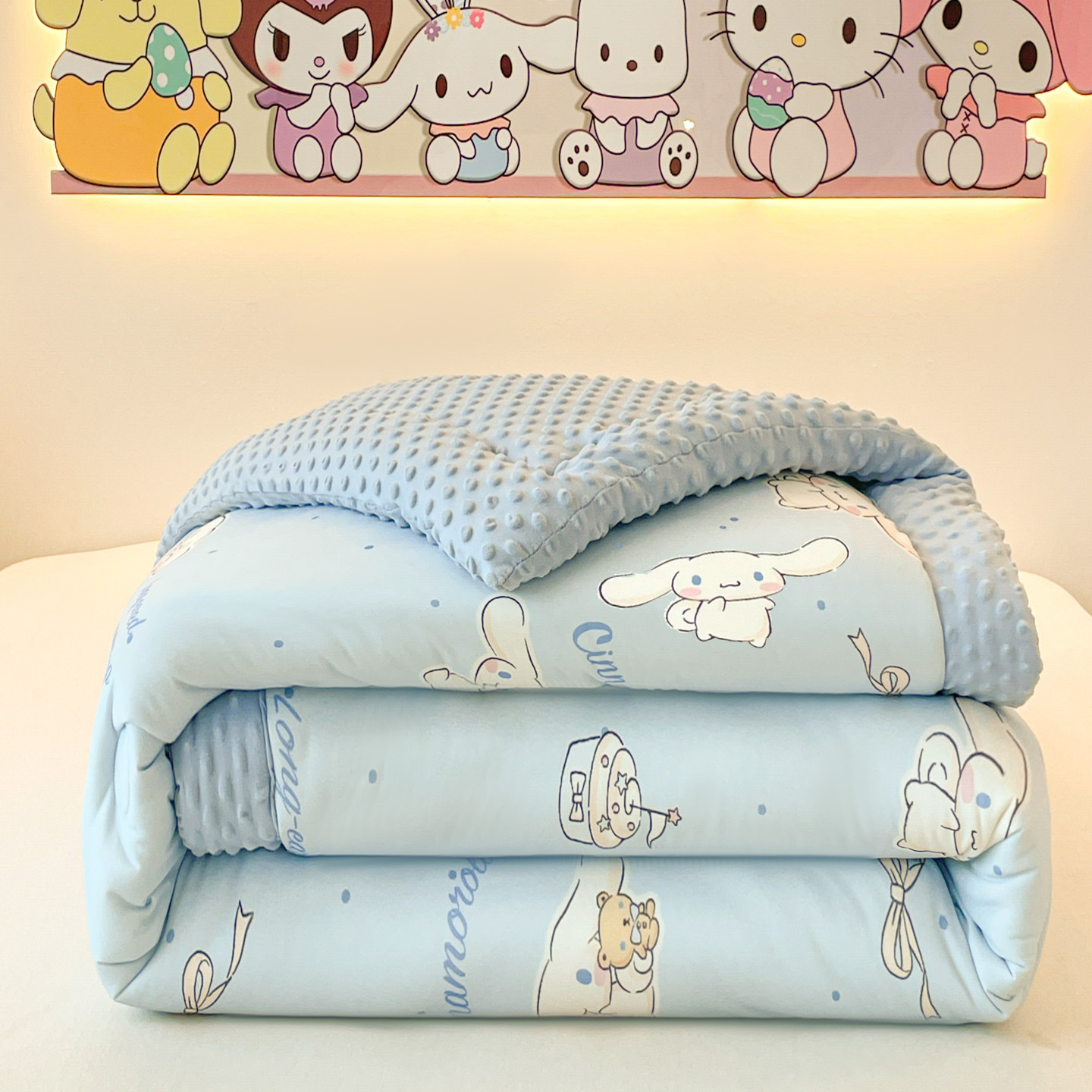 Sanrio Children's Cartoon Bean Quilt Autumn and Winter Thickened Warm Quilt Core Cotton Quilt Single and Double Infant Spring and Autumn Quilt