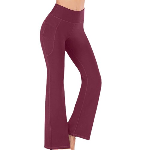 Women's High-Waisted Wide-Leg Pants for Fashionable Yoga, Can Be Worn Outside, Model XY452, Tight Fit