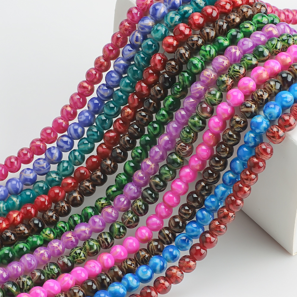 glass round beads
