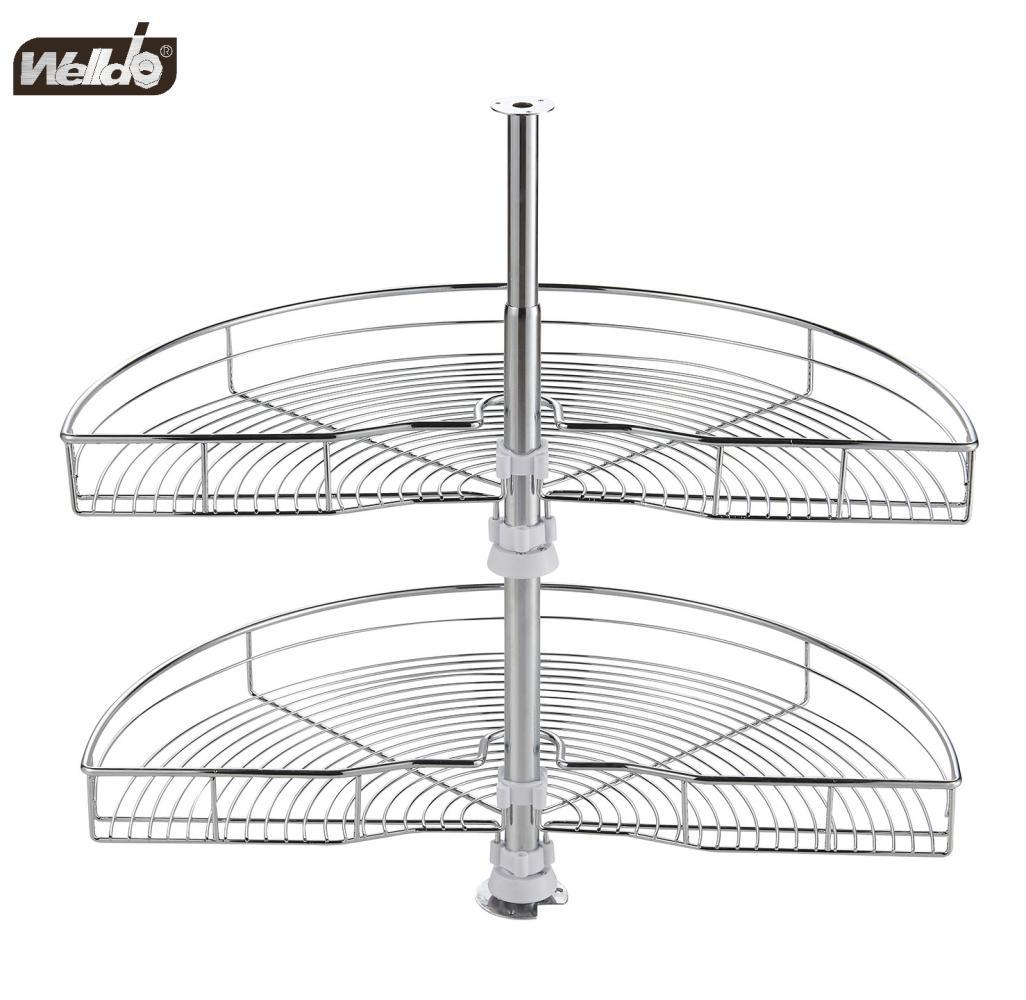 Welldo纬东 橱柜拉篮橱柜双层180°转盘拉篮转盘置物拉篮