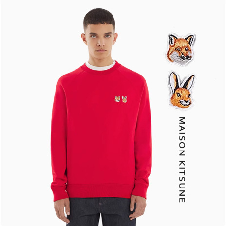 Maison Kitsune New Year Series 2023 New Men's and Women's Fox Head and Rabbit Head Sweatshirts