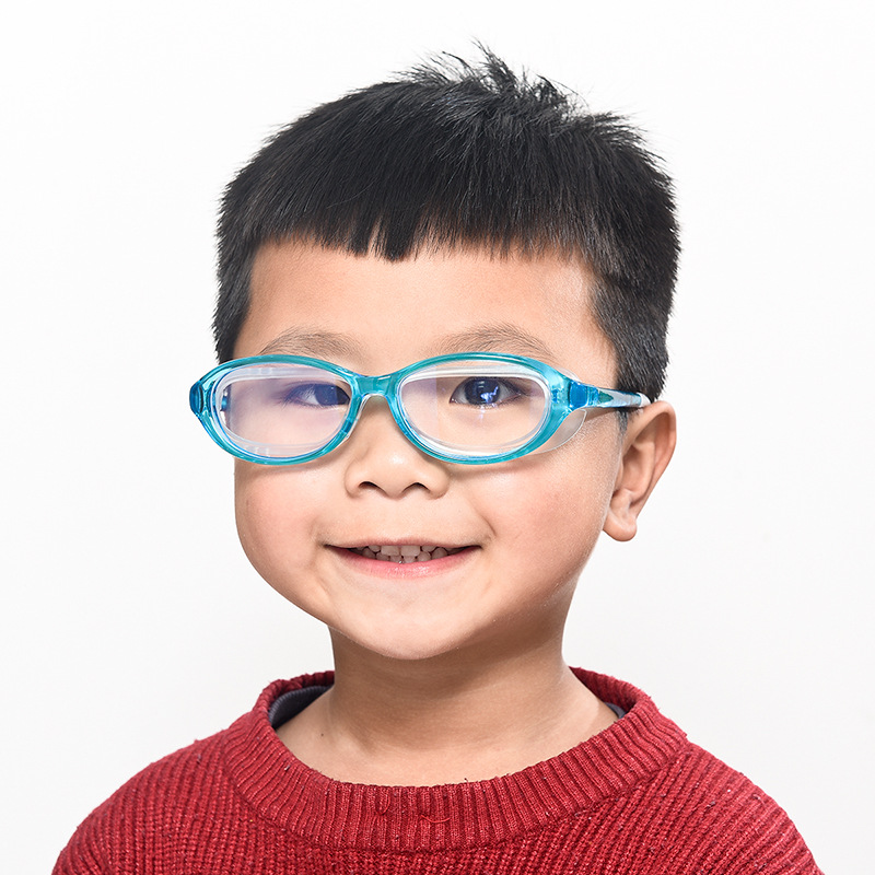 2022户外防蓝光儿童护目镜代发个性可拆卸硅胶鼻托防冲击小框眼镜