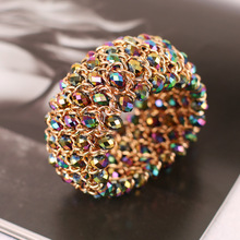 韩国新款时尚气质手镯欧美复古夸张宽手镯手链首饰品女日韩版配饰