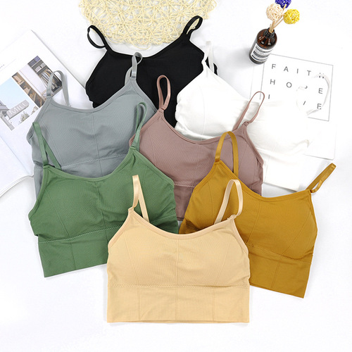 Seamless 646 beautiful back bra, sports bra, spaghetti straps, women's sexy wrap bra, tube top, kaka vest, women's outer wear