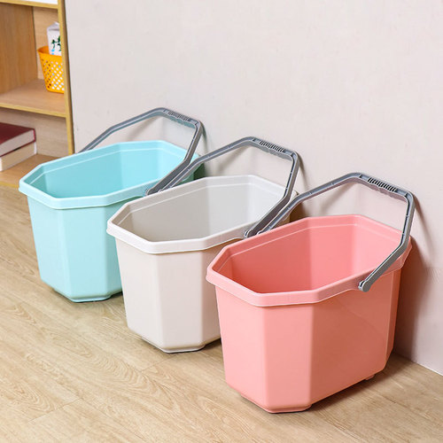 Thickened floor mop bucket household water storage plastic mop bucket rotating lazy person squeezes water mop bucket mop bucket twists water single bucket