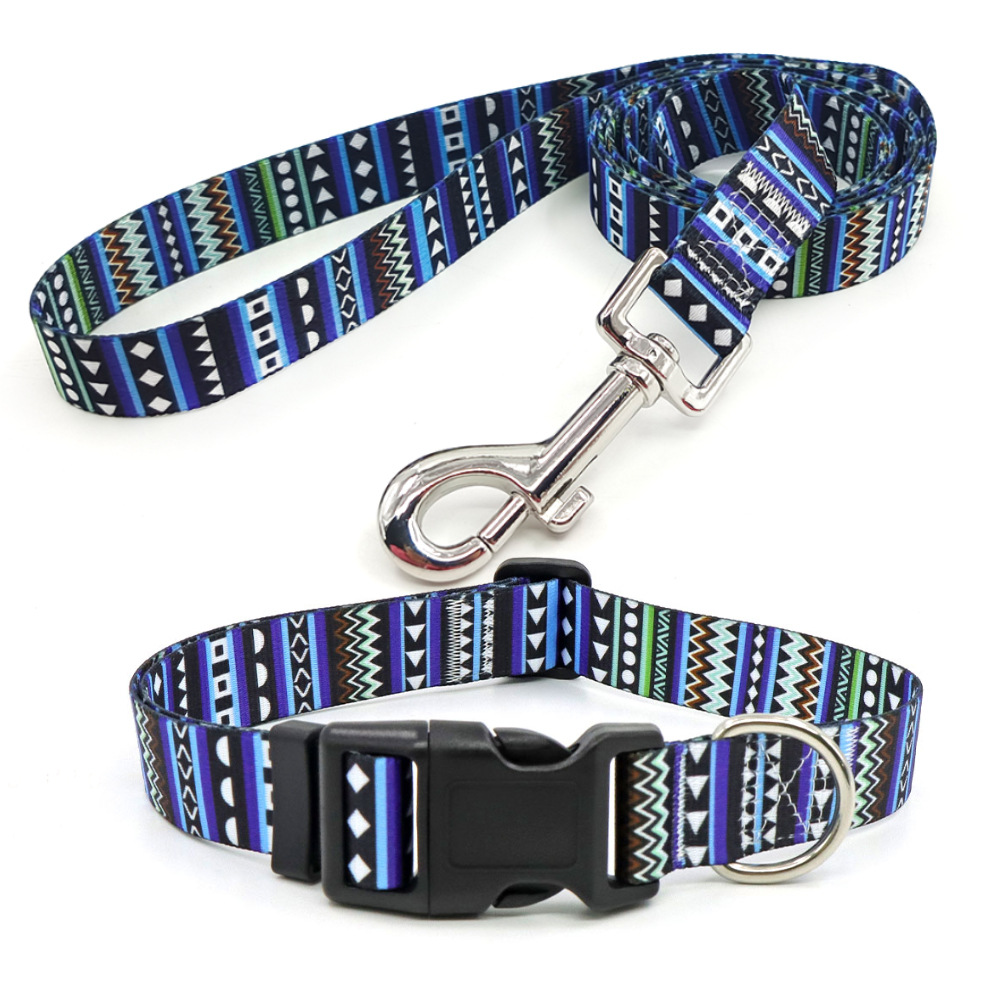 Amazon al por mayor collar de mascota corda de tracción al aire libre paseo perro collar perro collar en el viento