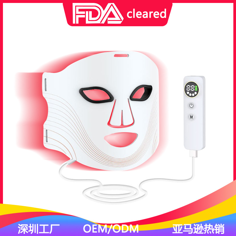 Explosión transfronteriza M08 infrarrojos fotónicos máscara facial rejuvenecedora colorida LED máscara de belleza portátil de silicona doméstica