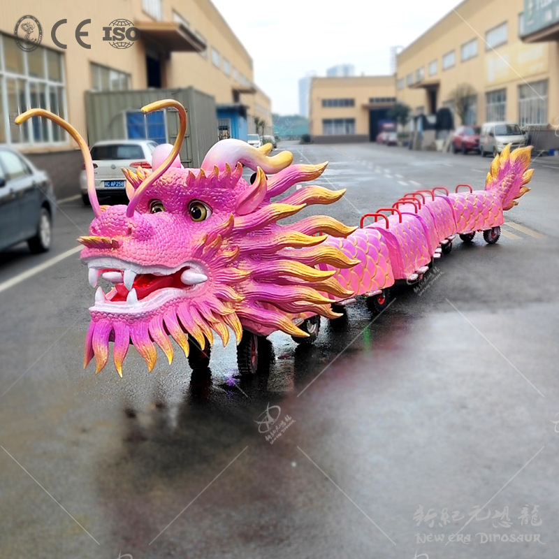 China Dragon Train tripulado tren de atracciones parque de atracciones tren de atracciones eléctricas sin rieles