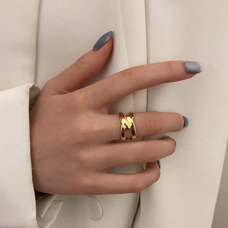 Fashion New Geometric Metal Ring Jewelry display picture 4