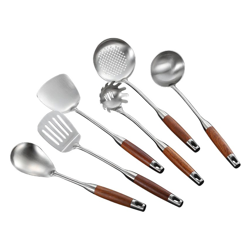 Espátula palisandro, utensilios acero 304