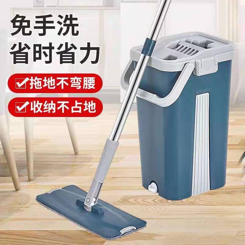 Lavado a mano sin suelo de baldosas de cerámica, fregona plana perezosa, limpieza doméstica, suelo de madera, trapeador grande seco y húmedo
