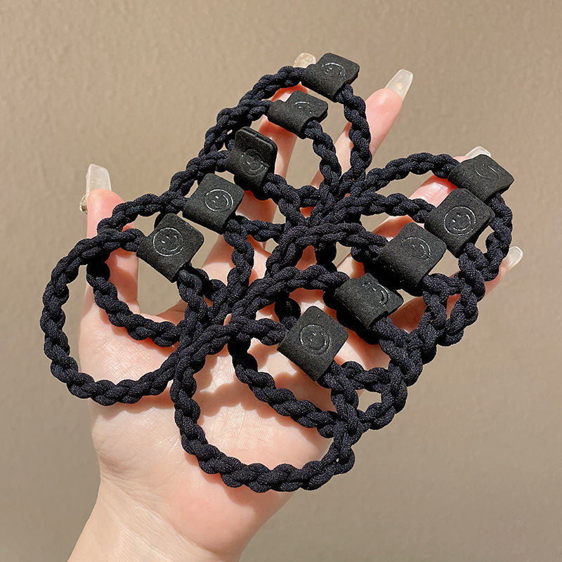 2024 nuevo anillo de cabello de oso para mujeres simple y versátil cuerdas de cabello de alta elasticidad no lesionan cuerdas de cabello de cola de caballo adornamiento para el cabello