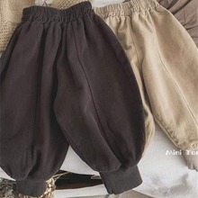 支持定制~韩版棉质柔软萝卜裤~春秋新款宝宝洋气束脚哈伦裤高腰裤