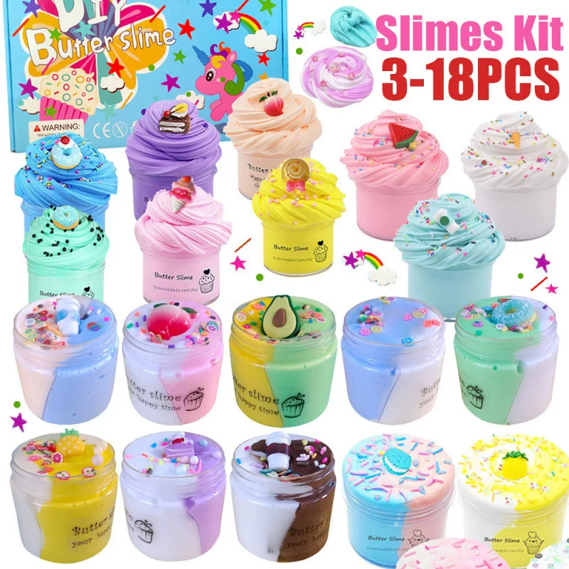 DIY Butter Slime Fruit Kit Soft Non-sticky Cloud Slime