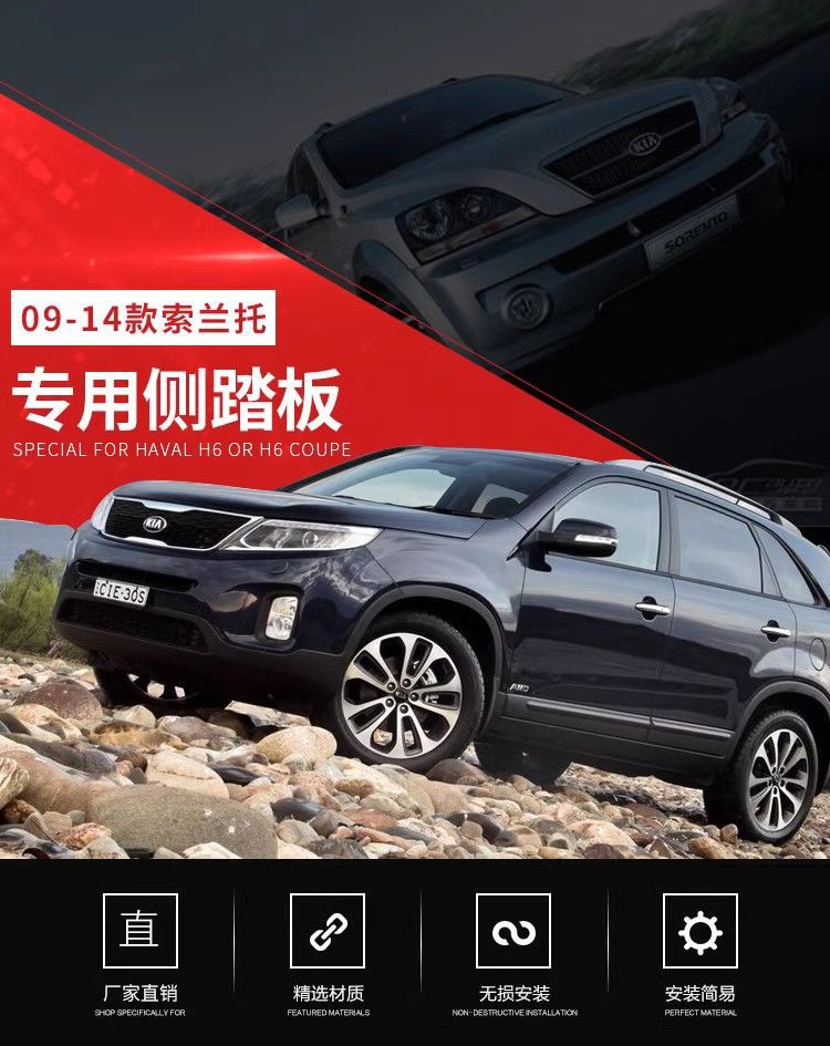Suitable for 09-14 Kia Sorento Foot Pedal 15-19 Kia Sorento Welcome Side Pedal Special Pedal
