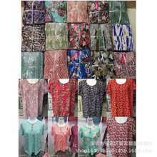 地摊货源中老年 新款美人条短袖上衣东莞厂家直批阿里巴巴2元尾货