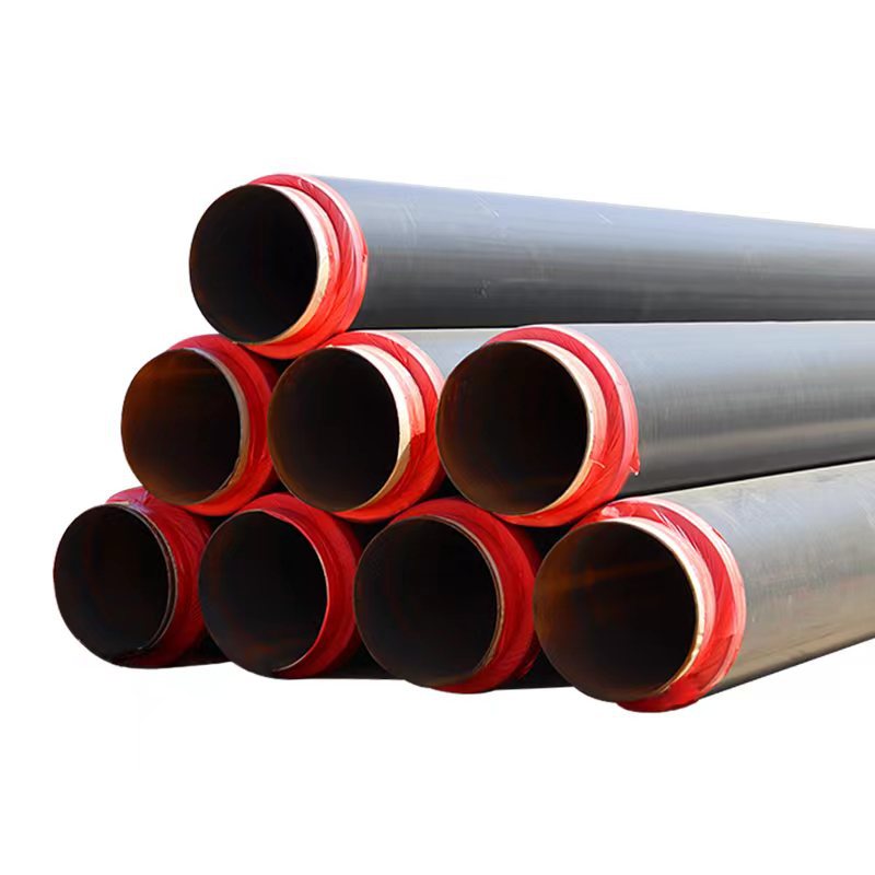 Fábrica de espuma de poliuretano rígida tubería de aislamiento térmico enterrada tipo chaqueta negra prefabricada tubería calefacción comunitaria