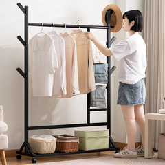 服のハンガーの床のハンガーの家庭用ハンガーは服の床の棚の寝室の縦型の簡単な棚のハンガーを掛けます。
