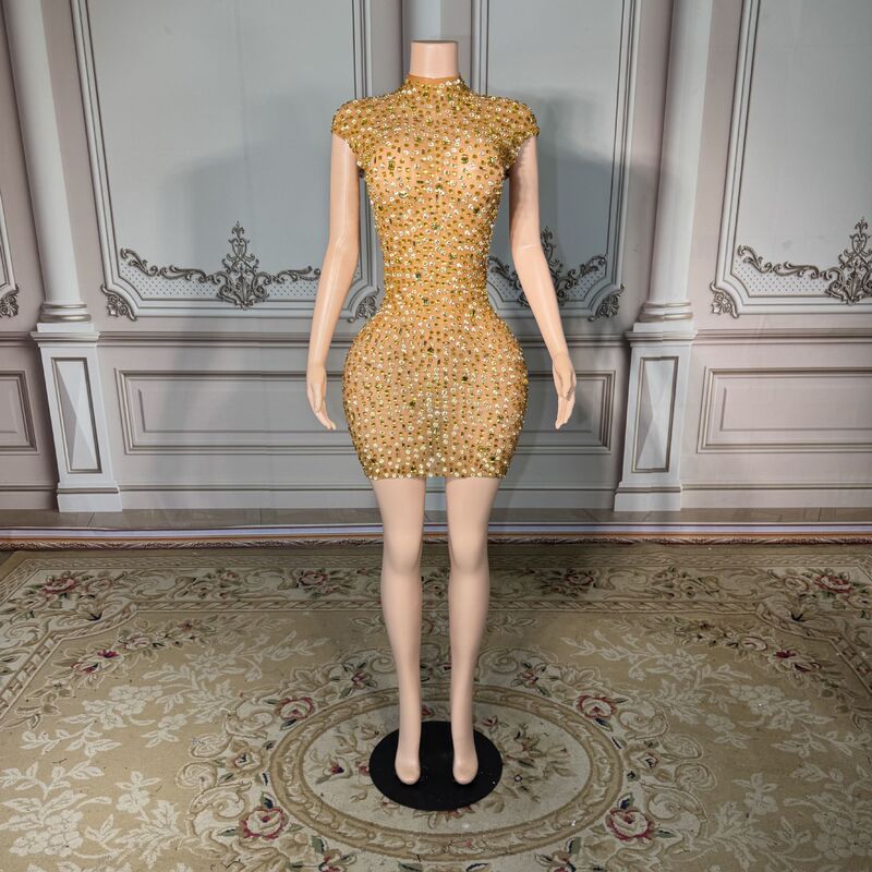 2026 New Long Gown with Intricate Craftsmanship, Cross-Border European and American Style, Gold Color, Sexy, Luxurious, Mature Style Women's Dress 2026 New Long Gown with Intricate Craftsmanship, Cross-Border European and American Style, Gold Color, Sexy, Luxurious, Mature Style Women's Dress