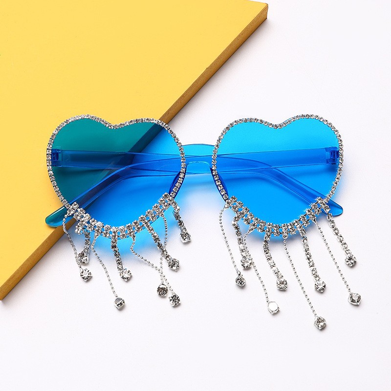 19g Weight Frameless Glasses Structure Sunglasses Classification UV400 Protection, Acrylic Lens Material Polygon Glasses Style Outdoor, Travel Occasion Heart Shape Pattern Women's Gender Simple Style, Classic Style Style Simple Style Classic Style Heart Shape UV400 Protection Acrylic Polygon Frameless Women's Sunglasses 4