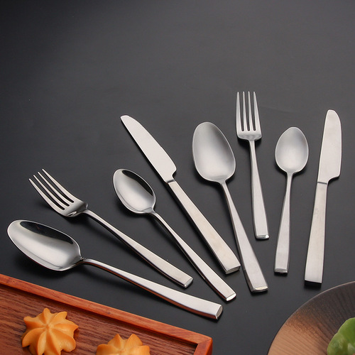 Stainless steel knife, fork and spoon set household thickened steak knife, fork and spoon creative hotel restaurant western food tableware