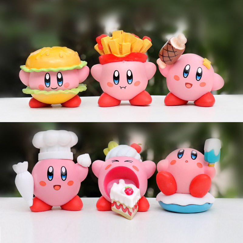 Cartoon Anime Game Merchandise Kirby Figurine Model Cake Decoration Small Ornament Collectible Mini