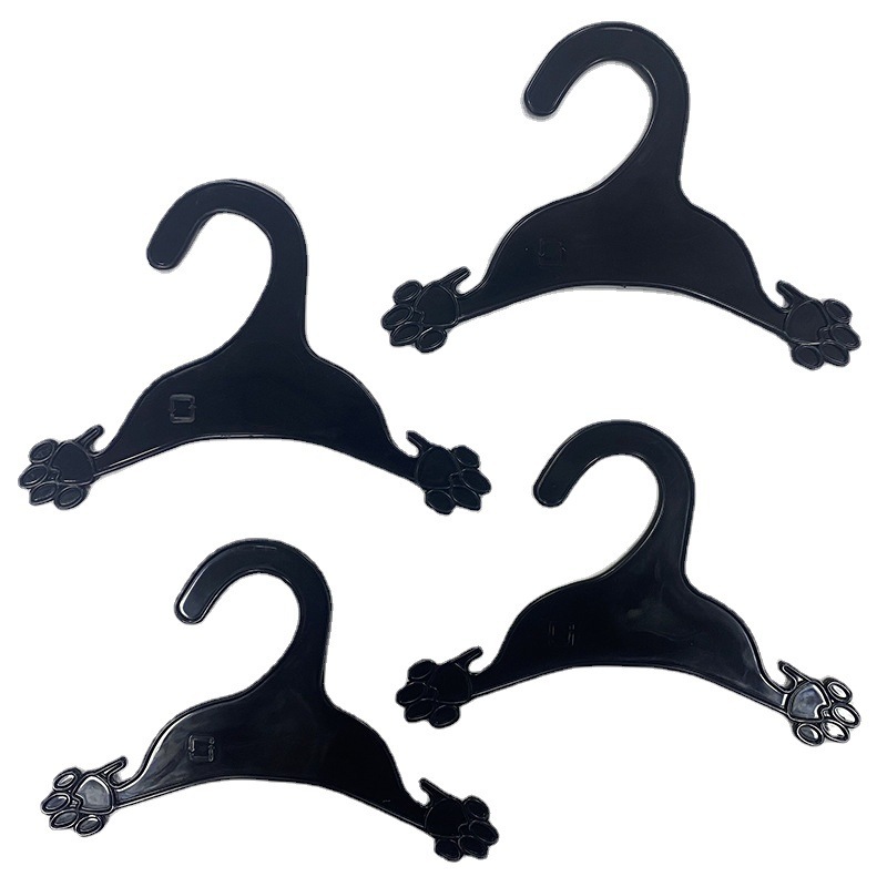 Thickened, Simple And Stylish Pet Clothes Hanger, Small Size, Non Slip, Not Easy To Fall Off, Black Plastic Cat And Dog Clothes Hanger._voghion.com