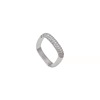 Japanese zirconium, small design fashionable square ring, light luxury style, simple and elegant design, internet celebrity, on index finger