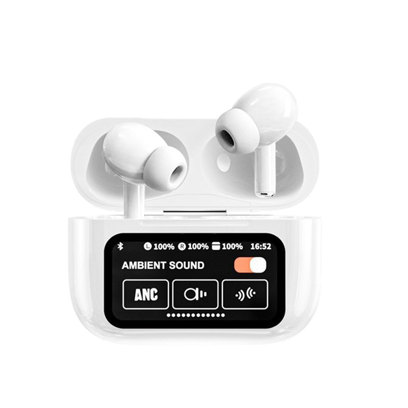 Equipado con auriculares Bluetooth de alta calidad de cinco generaciones Huaqiang Bei a9pro ANC reducción de ruido pantalla táctil de larga duración reducción de ruido de radio