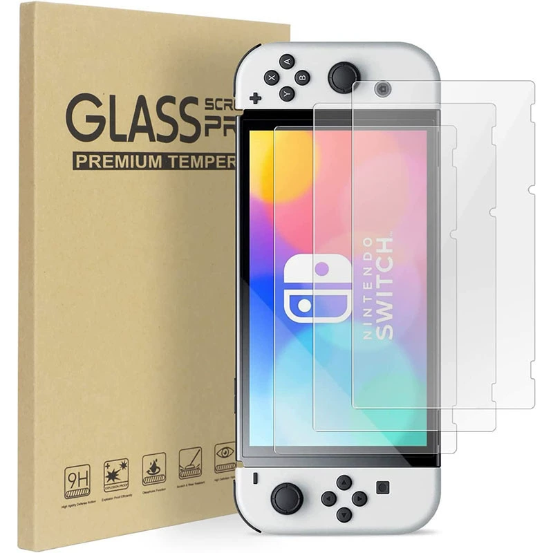 Подходящая стальная пленка OLED для Nintendo Switch, полноэкранная защитная пленка Nintendo HD, игровые аксессуары NS