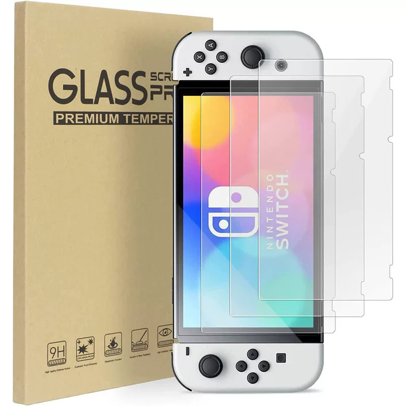 Подходящая стальная пленка OLED для Nintendo Switch, полноэкранная защитная пленка Nintendo HD, игровые аксессуары NS