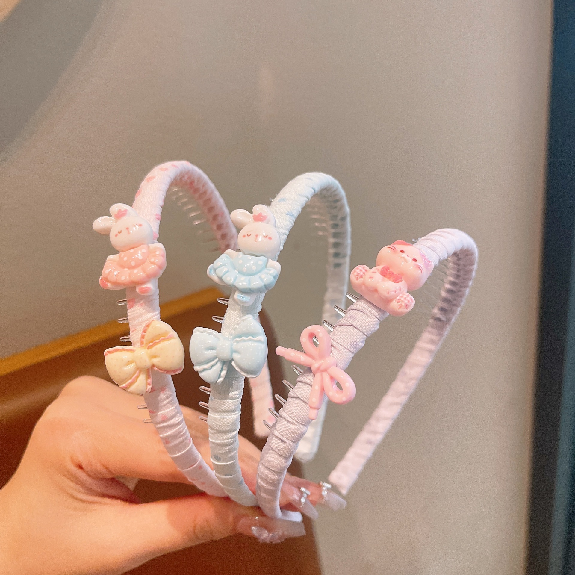 Cabezas de niños de cabello de mar de tela coreana antideslizante prensas de cabello de niñas de cabello de banda de cabello