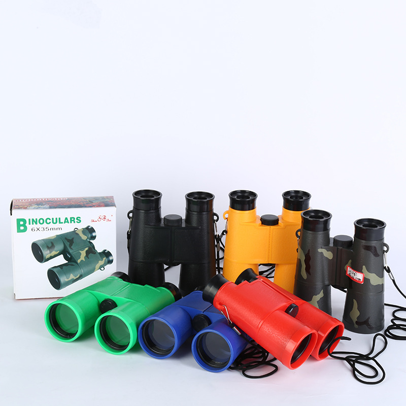 新款binoculars6X35双筒望远镜儿童玩具望远镜彩色混色望远镜跨境