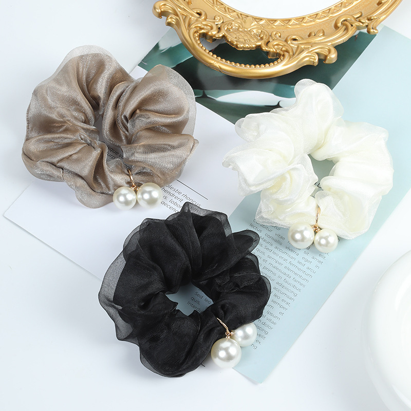 Scrunchie con fiocco elegante per donna accessorio capelli lusso_voghion.com