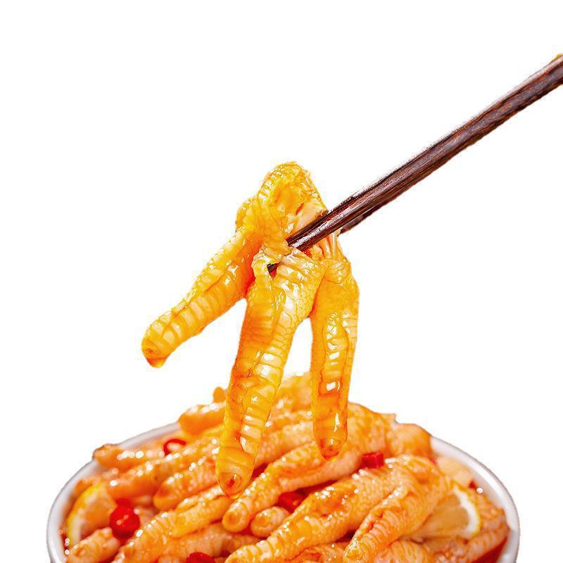 无骨鸡爪柠檬酸辣凤爪网红零食爆款解馋大分量休闲脱去骨鸡爪食品