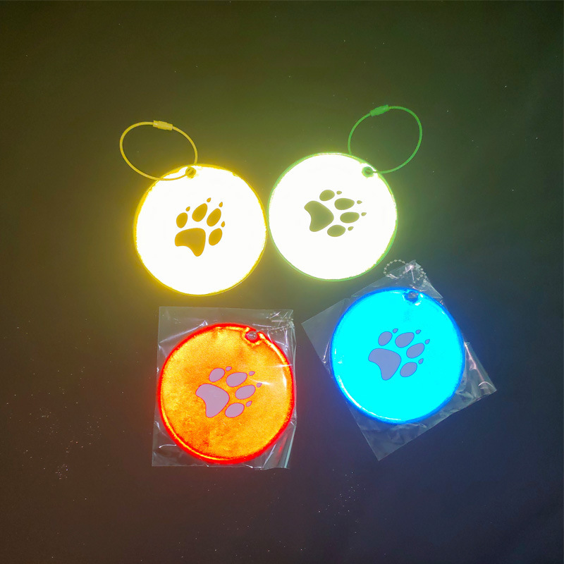 Bag Large Round Reflective PVC Pendant Bicycle Rear Safety Warning Hanging Decoration Night Safety Reflective Keychain Bag Large Round Reflective PVC Pendant Bicycle Rear Safety Warning Hanging Decoration Night Safety Reflective Keychain