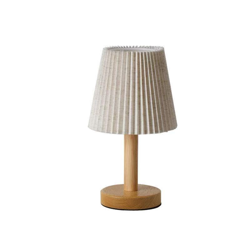 Lámpara de noche de estilo coreano de madera de madera japonesa linas de cama nórdicas lámpara de cabecera de cama de bar decoración de lámpara image 5