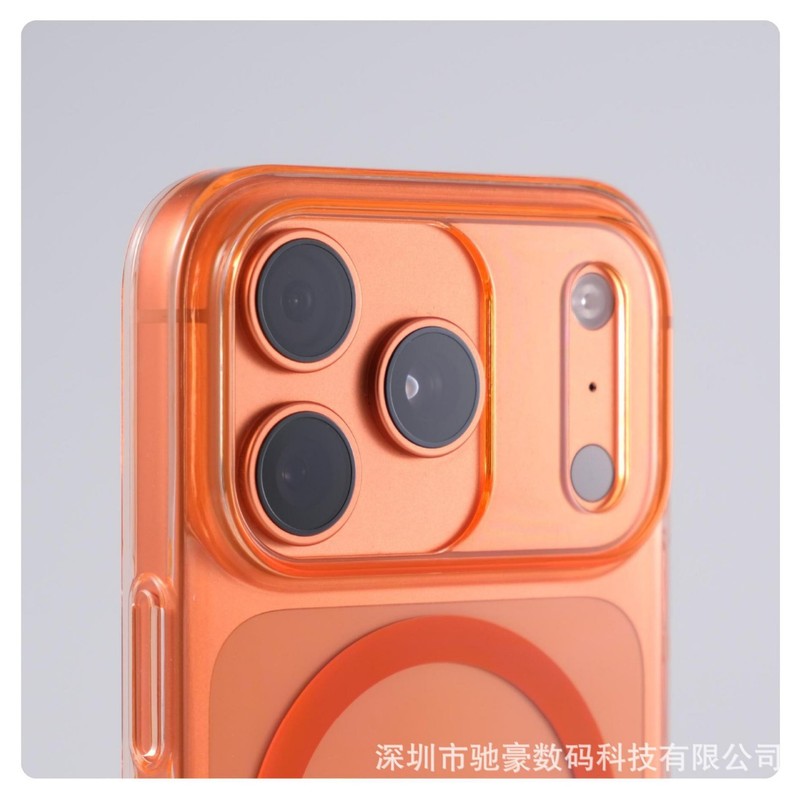 简约透明磁吸适用iPhone17promax全包防摔手机壳苹果16轻薄肤感PC|undefined