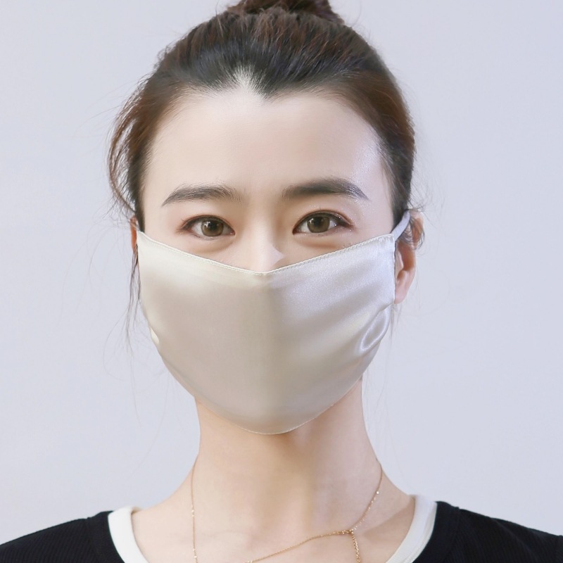 Silk Sunscreen 100% Mulberry Silk Thin Summer Breathable Women's Washable UV Protection Silk Double-Sided Mask
