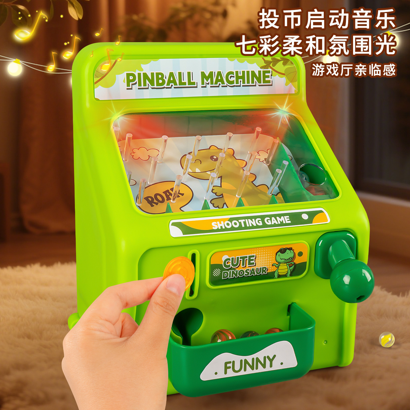 New Parent-child Interactive Board Game, Nostalgic Pinball Glass Ball...
