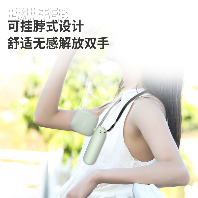 新型超長航続冷凍手持ち扇風機5段大風力静音小扇風機氷敷き高速ミニ扇風機|undefined